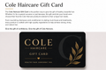 Cole Haircare gift card